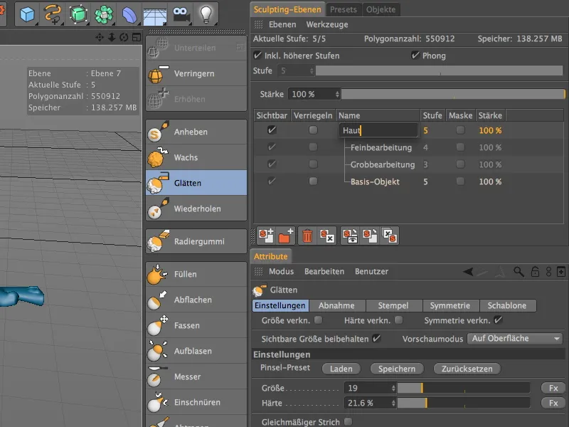 Novo no Release 14 - Modelagem de detalhes com Sculpting.