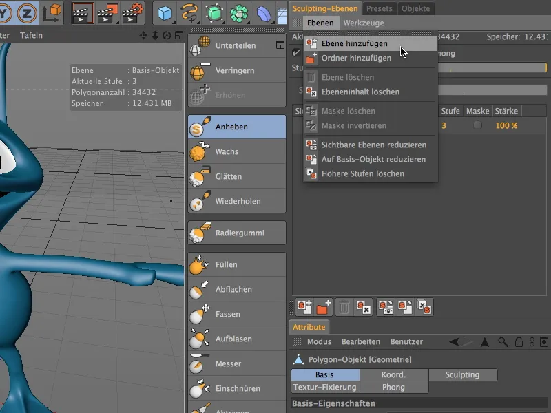 Novo no Release 14 - Modelagem de detalhes com Sculpting.