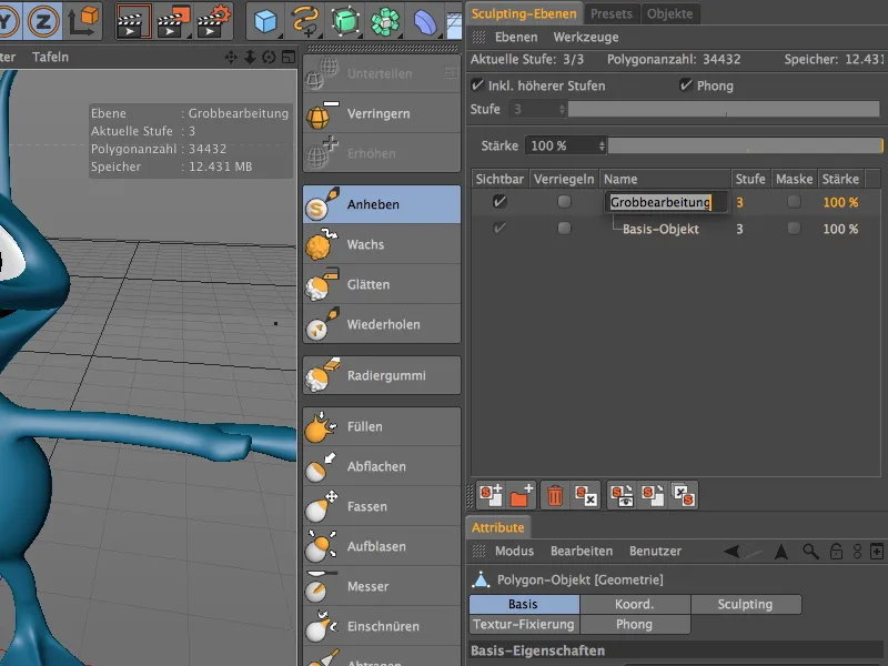 Novo no Release 14 - Modelagem de detalhes com Sculpting.