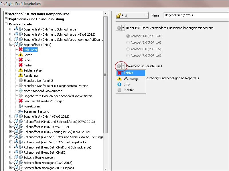 Preflight-Profil i Acrobat - Overblik