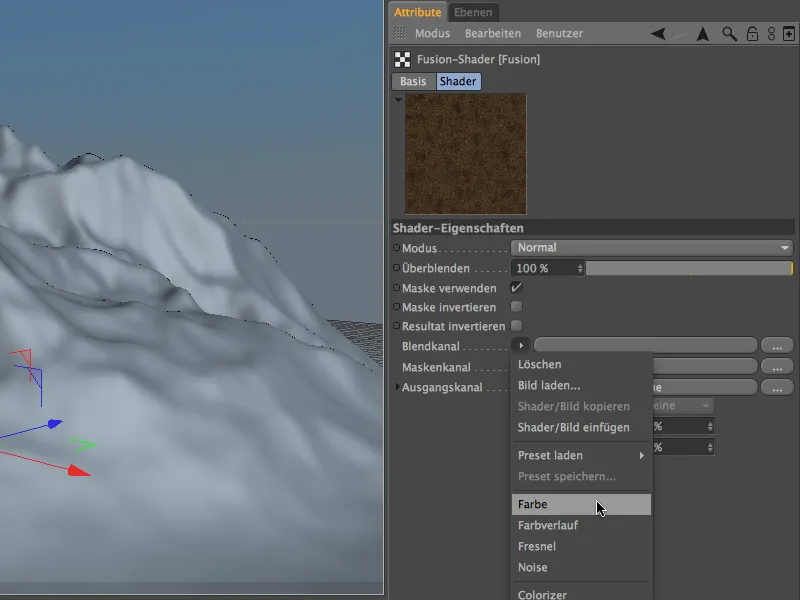 Nuovo nel rilascio 13 - Neve in montagna con lo shader maschera terreno.