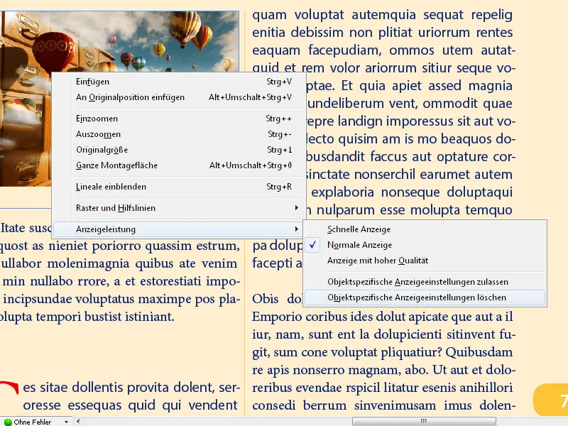 Die Anzeigequalität in InDesign