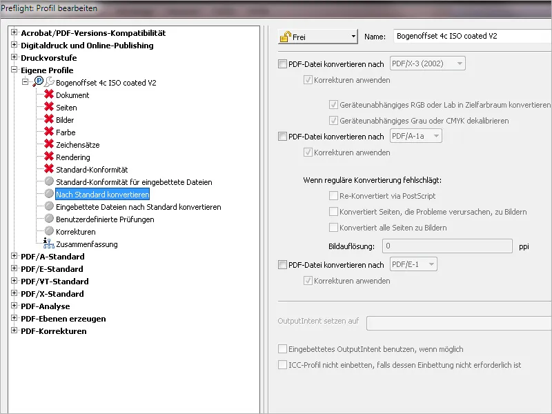 Definiera egna Preflight-profiler i Acrobat.