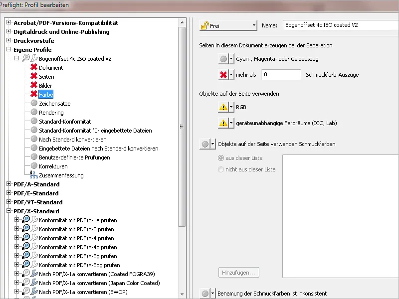 Definiera egna Preflight-profiler i Acrobat.