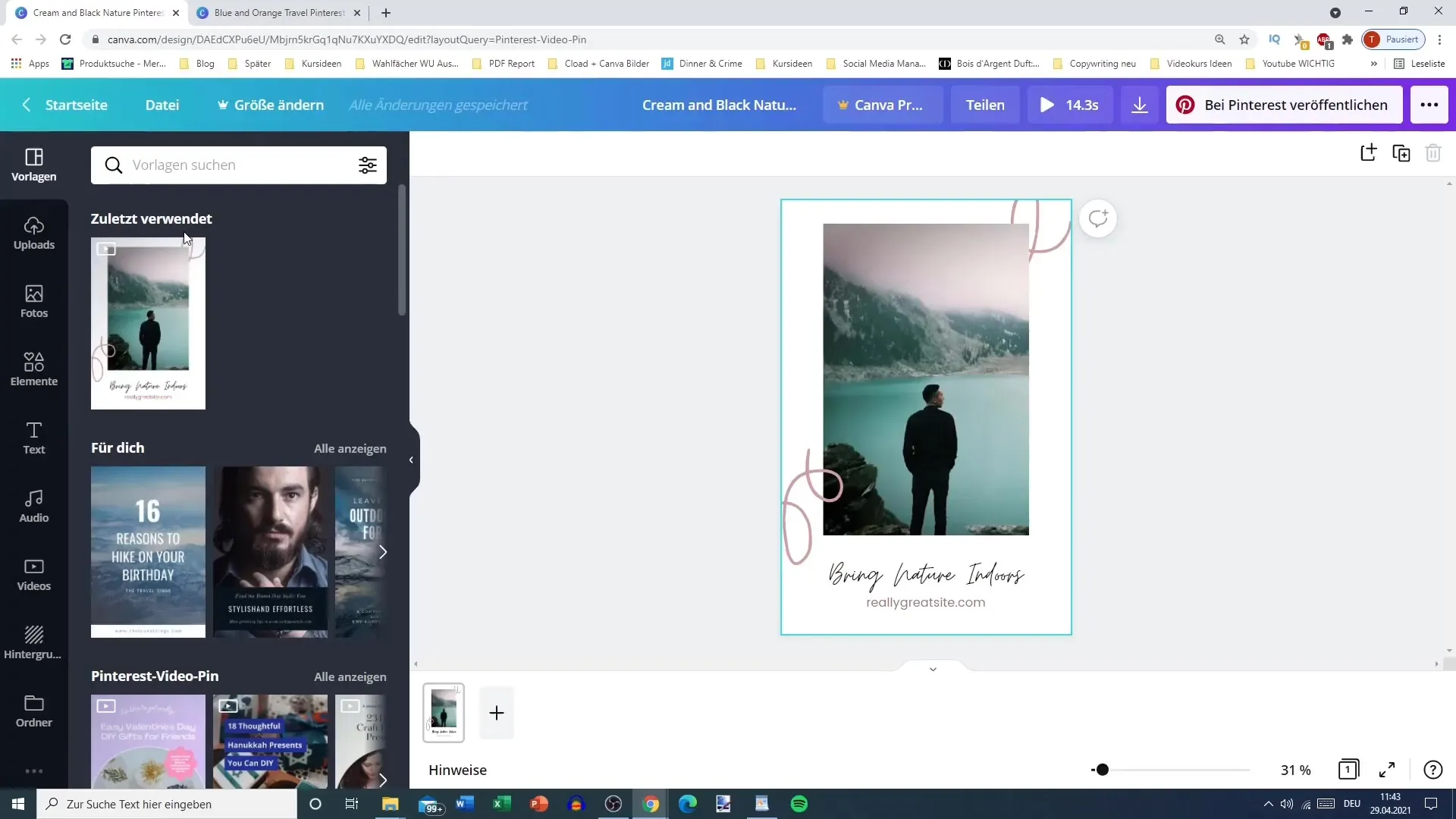 Opret video-PIN: Enkel tutorial med Canva