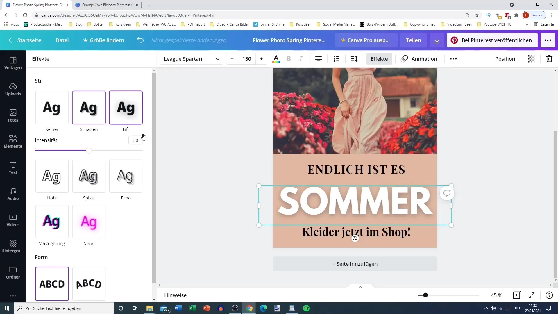 Pinteresti pin loomine Canva abil: samm-sammult