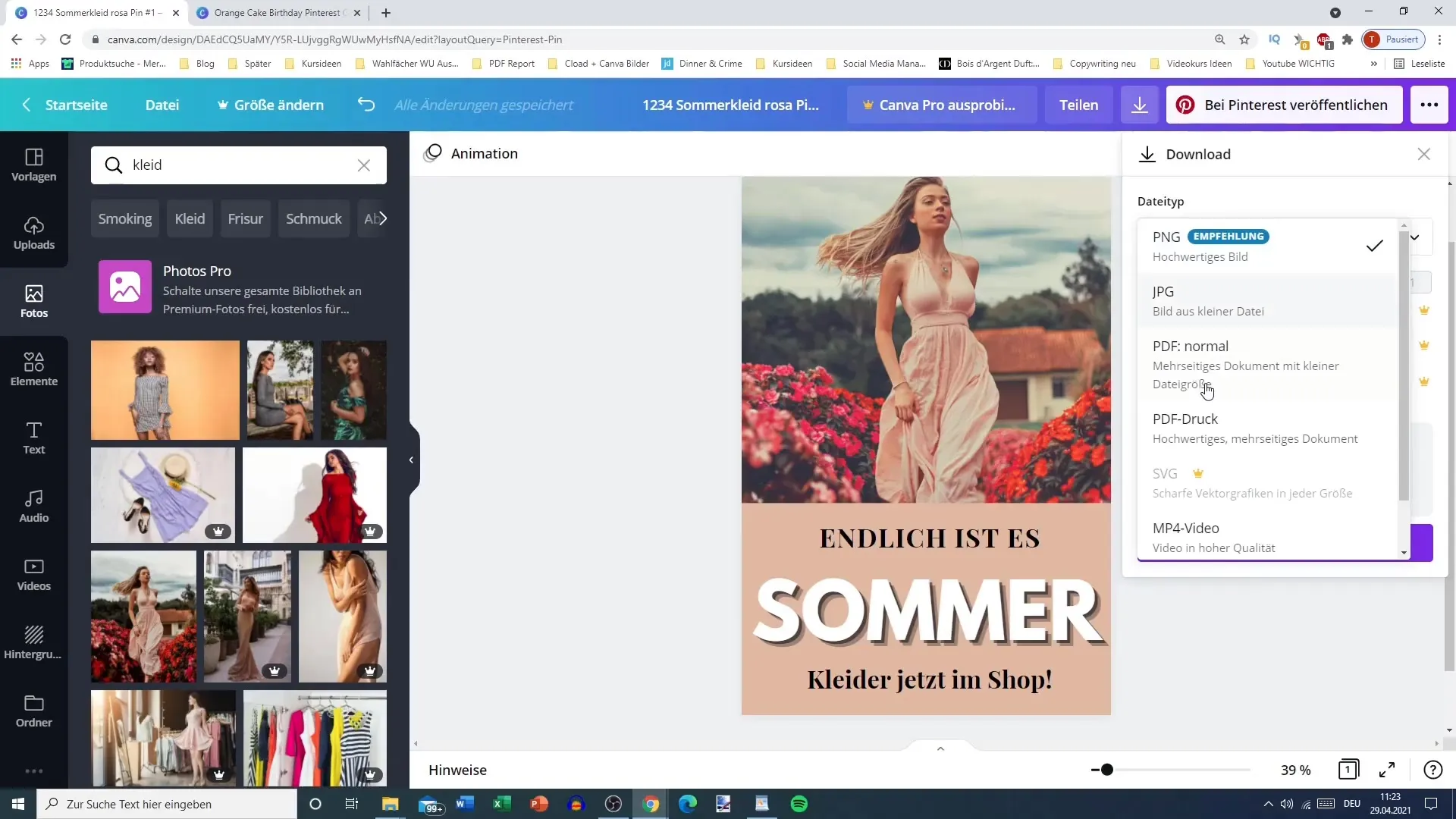 Pinteresti pin-i kujundamine Canva abil: samm-sammult