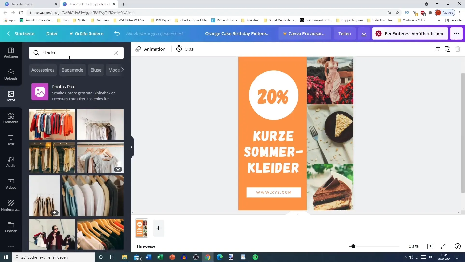 Optimal udformning af Pinterest-pins med Canva