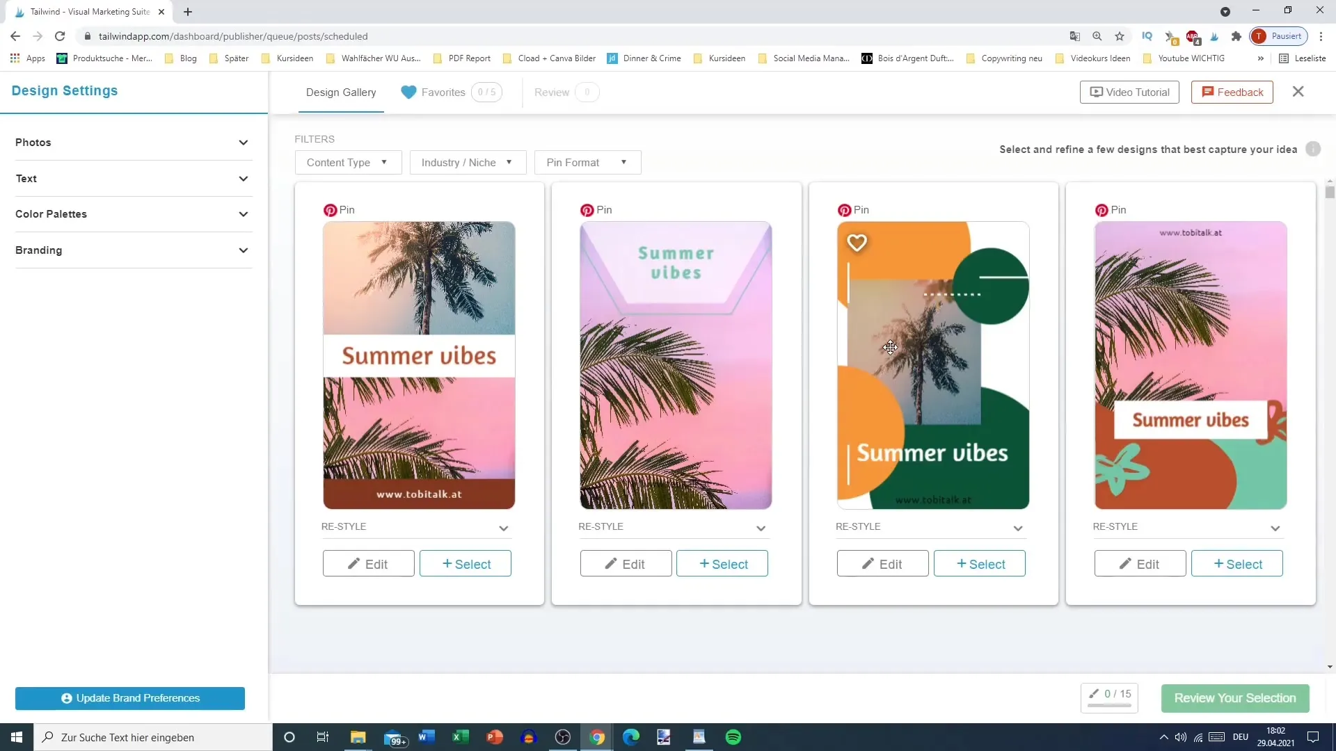 Criar gráficos para o Pinterest facilmente com o Tailwind