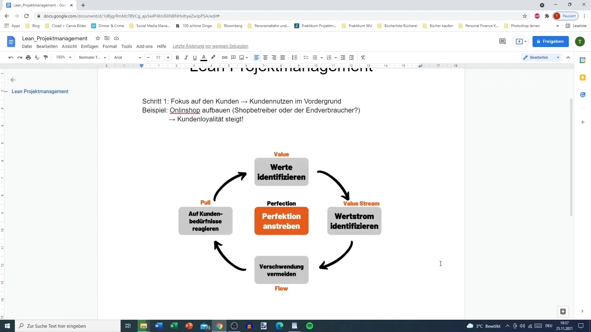 Az értékáram kidolgozása a Lean projektmenedzsmentben