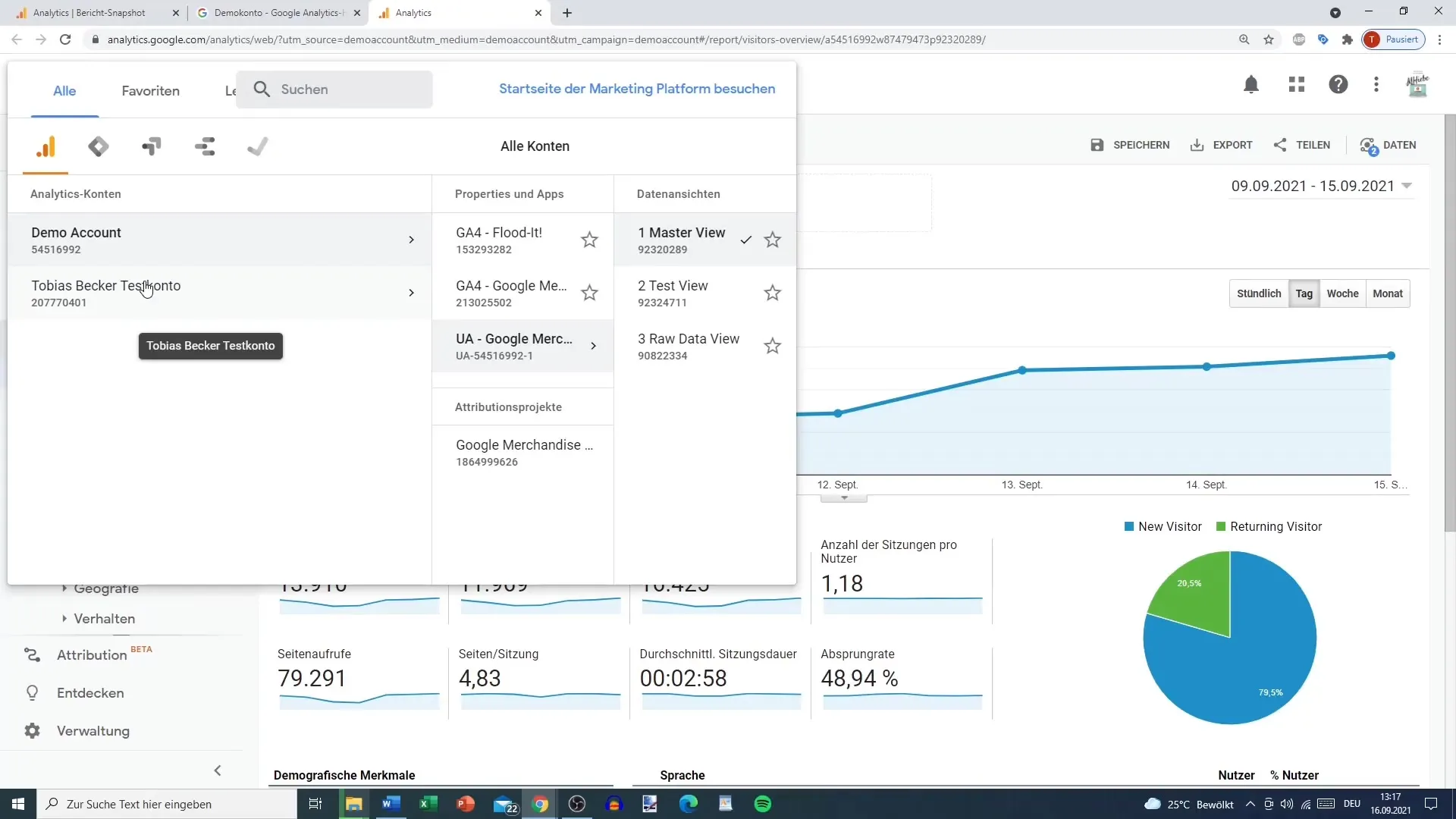 Учебное пособие по Google Analytics 4: использование демо-счета