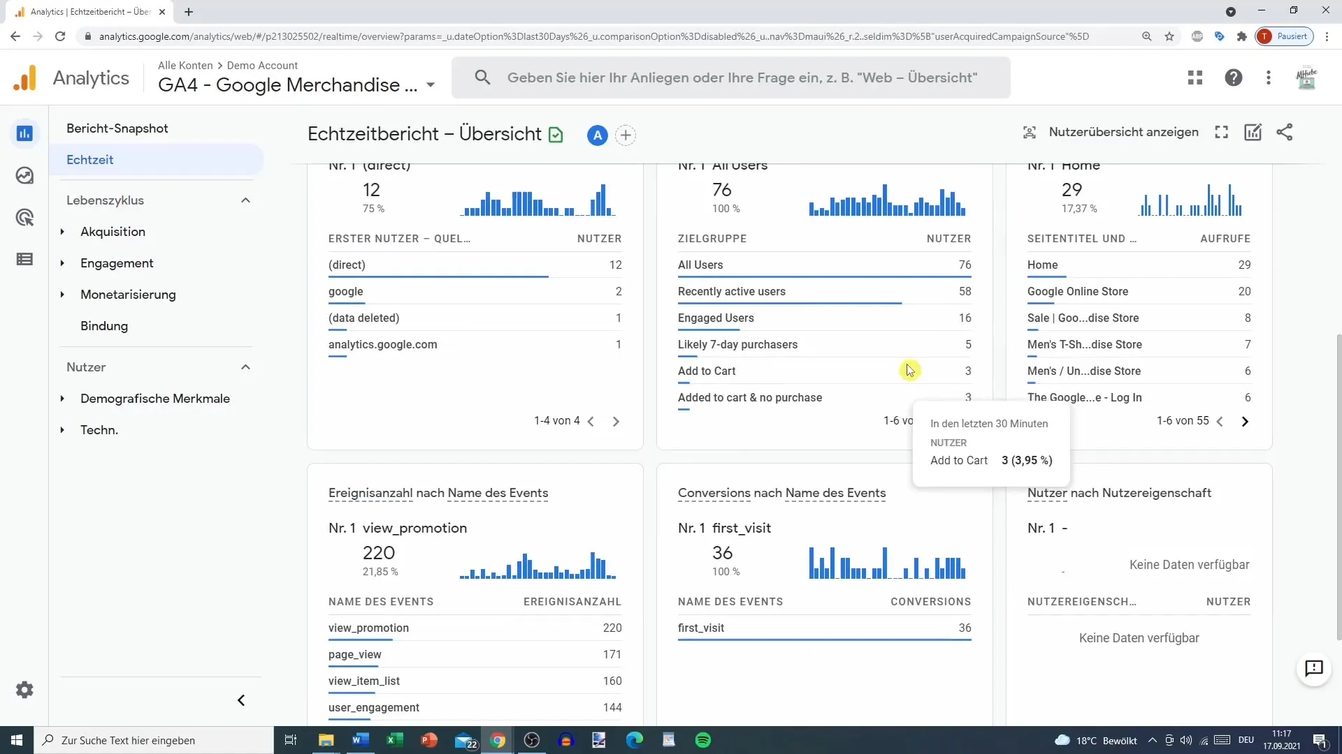 Bruk sanntidsrapporten i Google Analytics effektivt