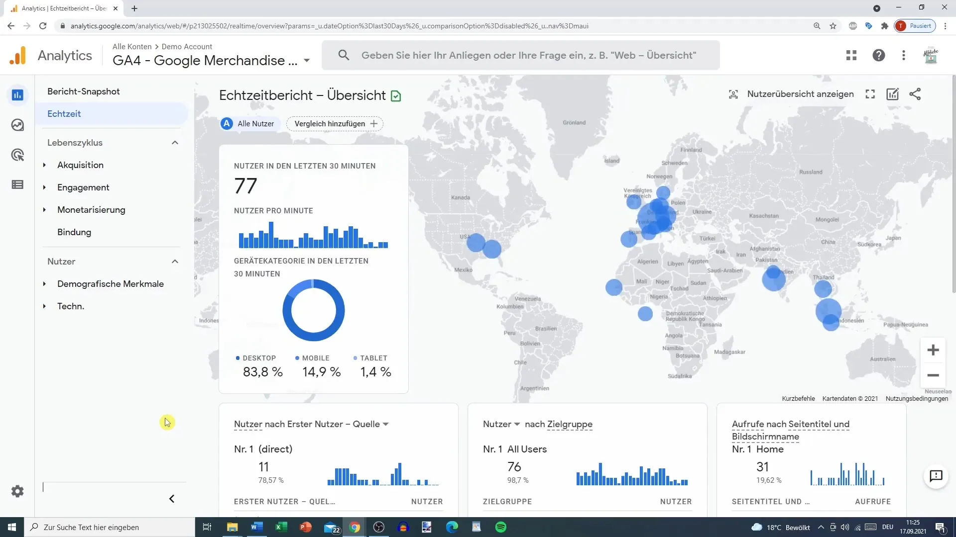 Analysere brukerinteraksjoner i sanntid med Google Analytics