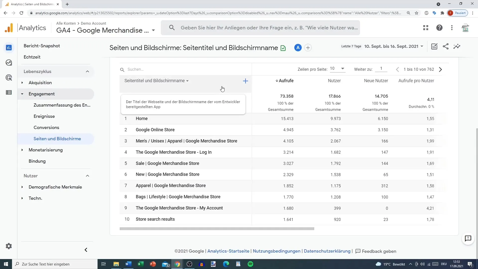 Анализирайте доклада за ангажираност в Google Analytics