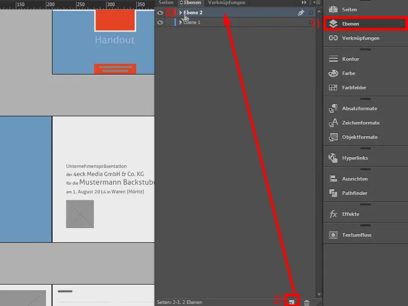 Numérotation continue et double des pages sur une seule page.