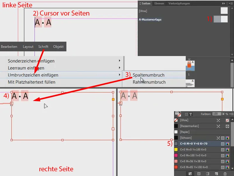 Numérotation continue et double des pages sur une page