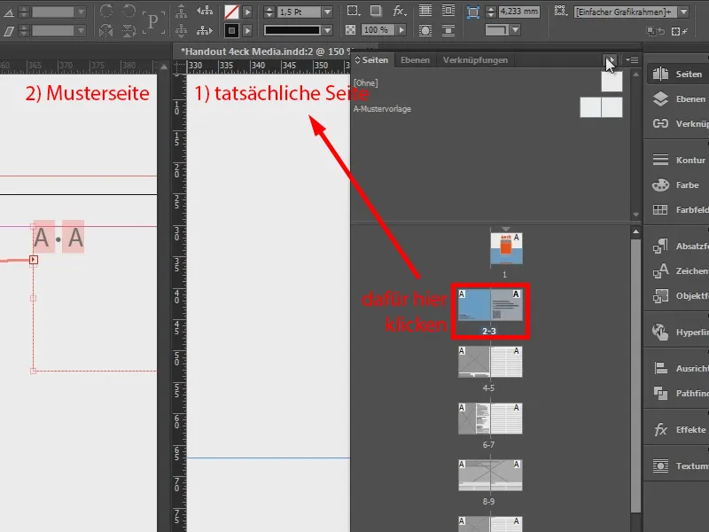 Numérotation continue et double des pages sur une page