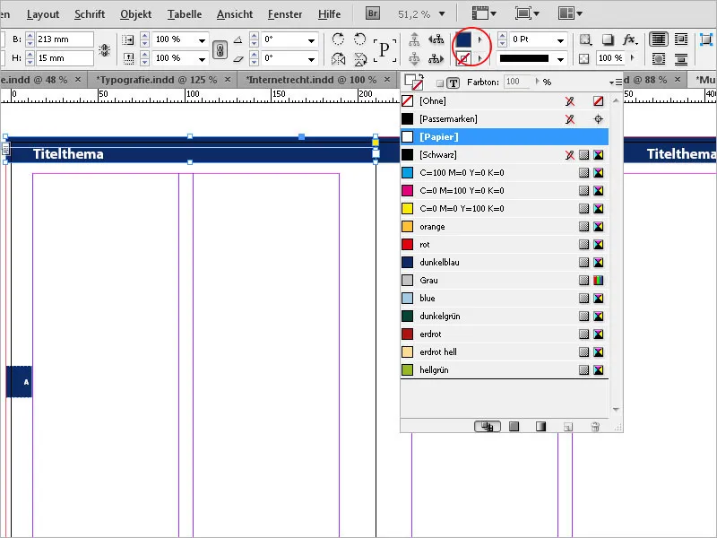 Arbeiten mit Musterseiten in InDesign