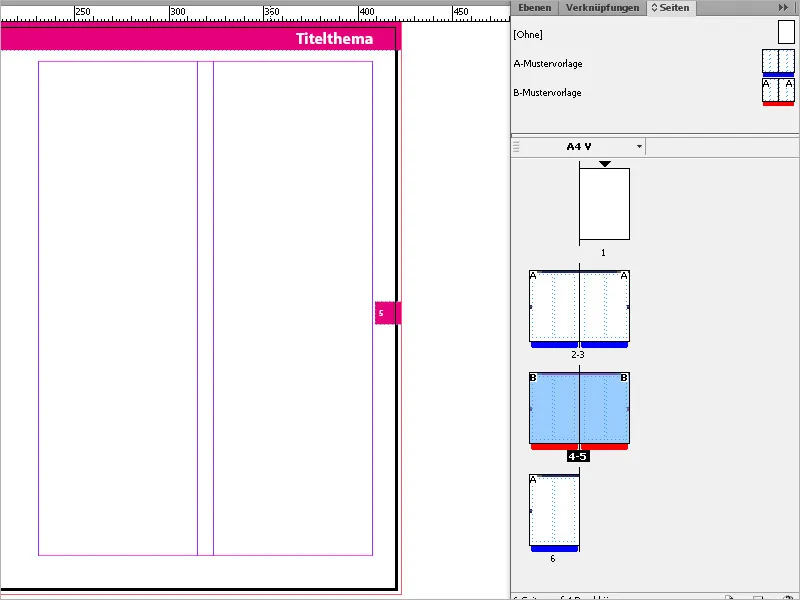 Arbeiten mit Musterseiten in InDesign