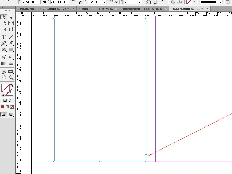 Lineale, Raster und Hilfslinien in InDesign