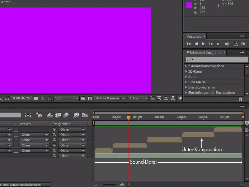 Tips dan trik untuk animasi di After Effects: Audio dalam subkomposisi