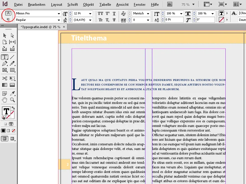 Τυπογραφία στο InDesign