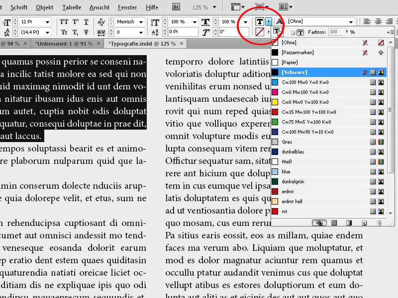 Typografie in InDesign