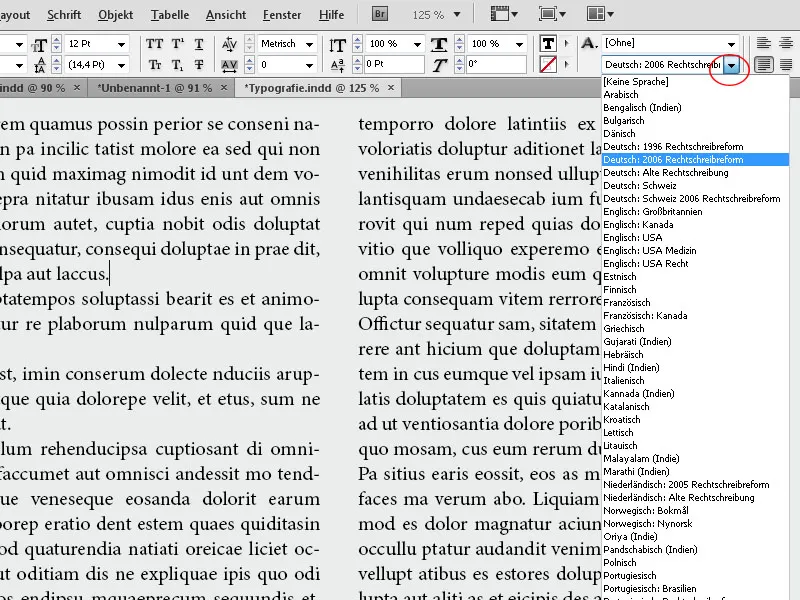 Typografie in InDesign