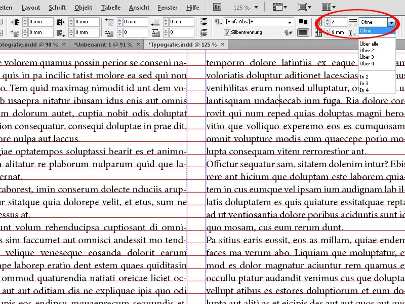 Typografie in InDesign