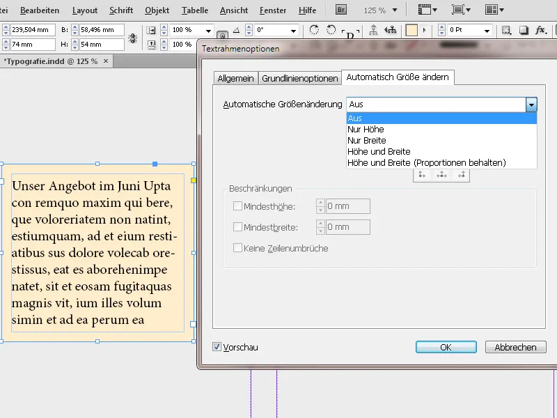 Typografie in InDesign