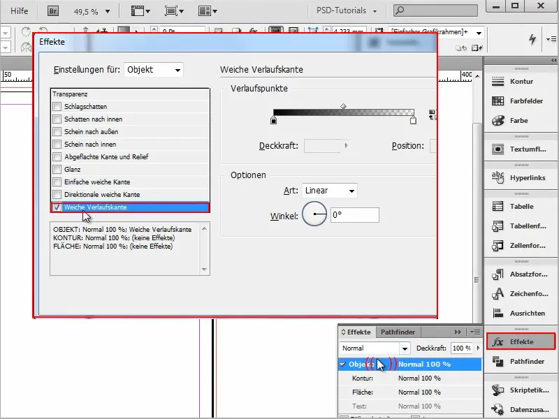 Suggerimenti e trucchi su Adobe InDesign: Effetti interessanti attraverso il bordo sfumato.