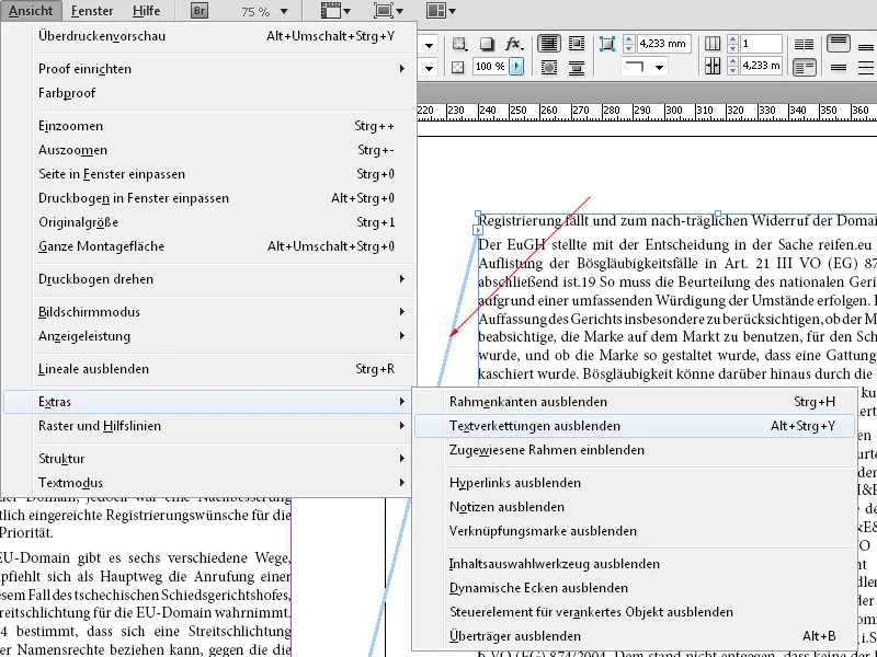 Texte erfassen in InDesign