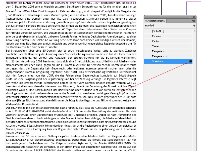 Texte erfassen in InDesign