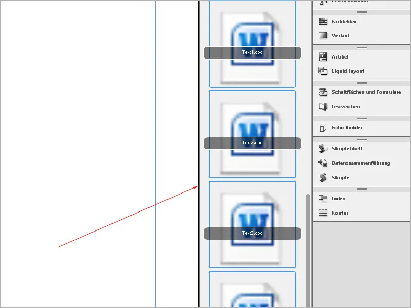 Zajemanje besedila v programu InDesign