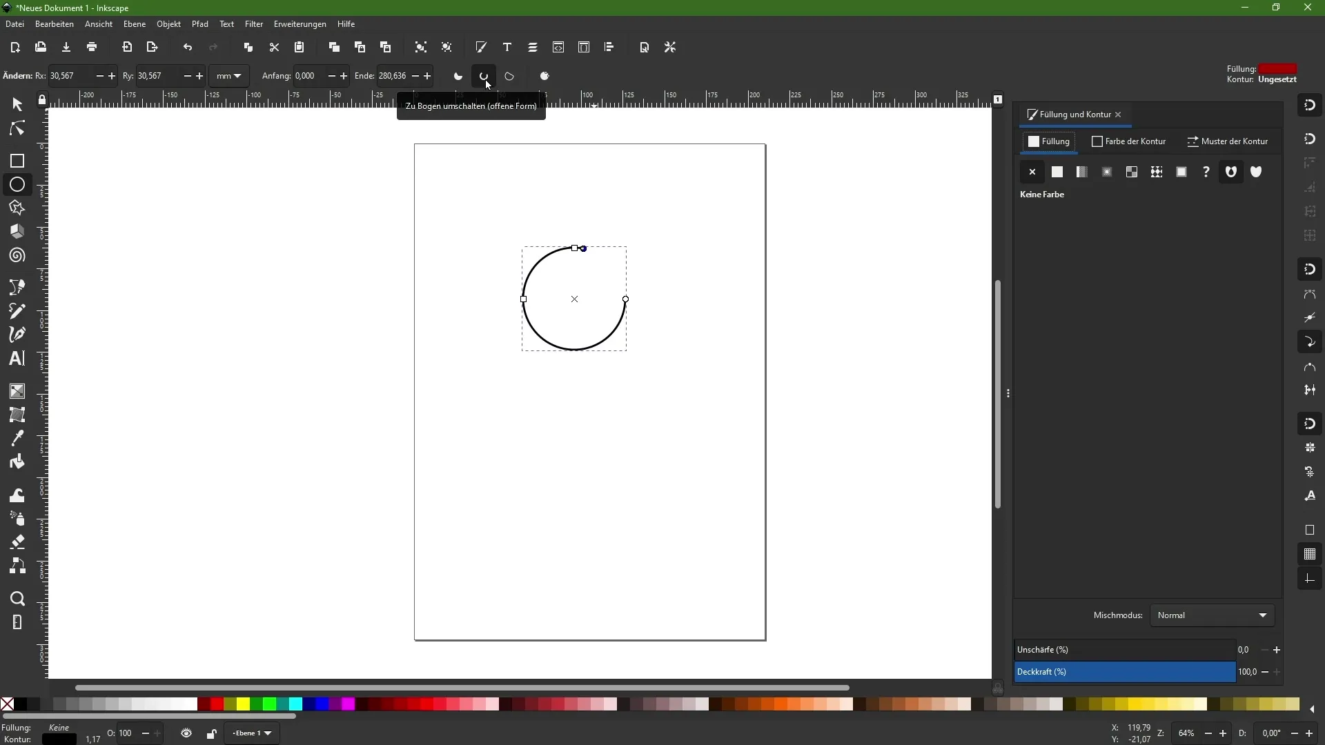 Utiliser l'outil de rectangle et d'ellipse dans Inkscape