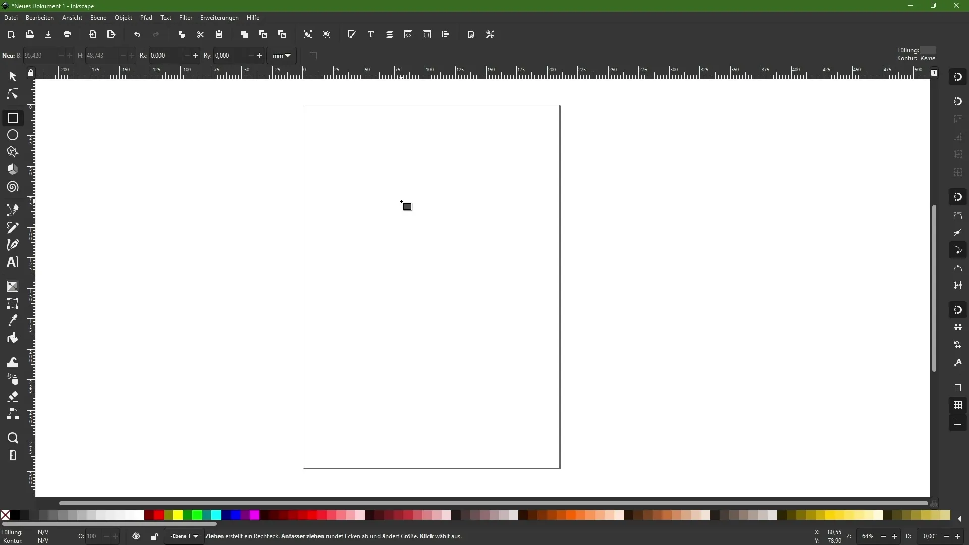 Utilize rectangle and ellipse tool in Inkscape