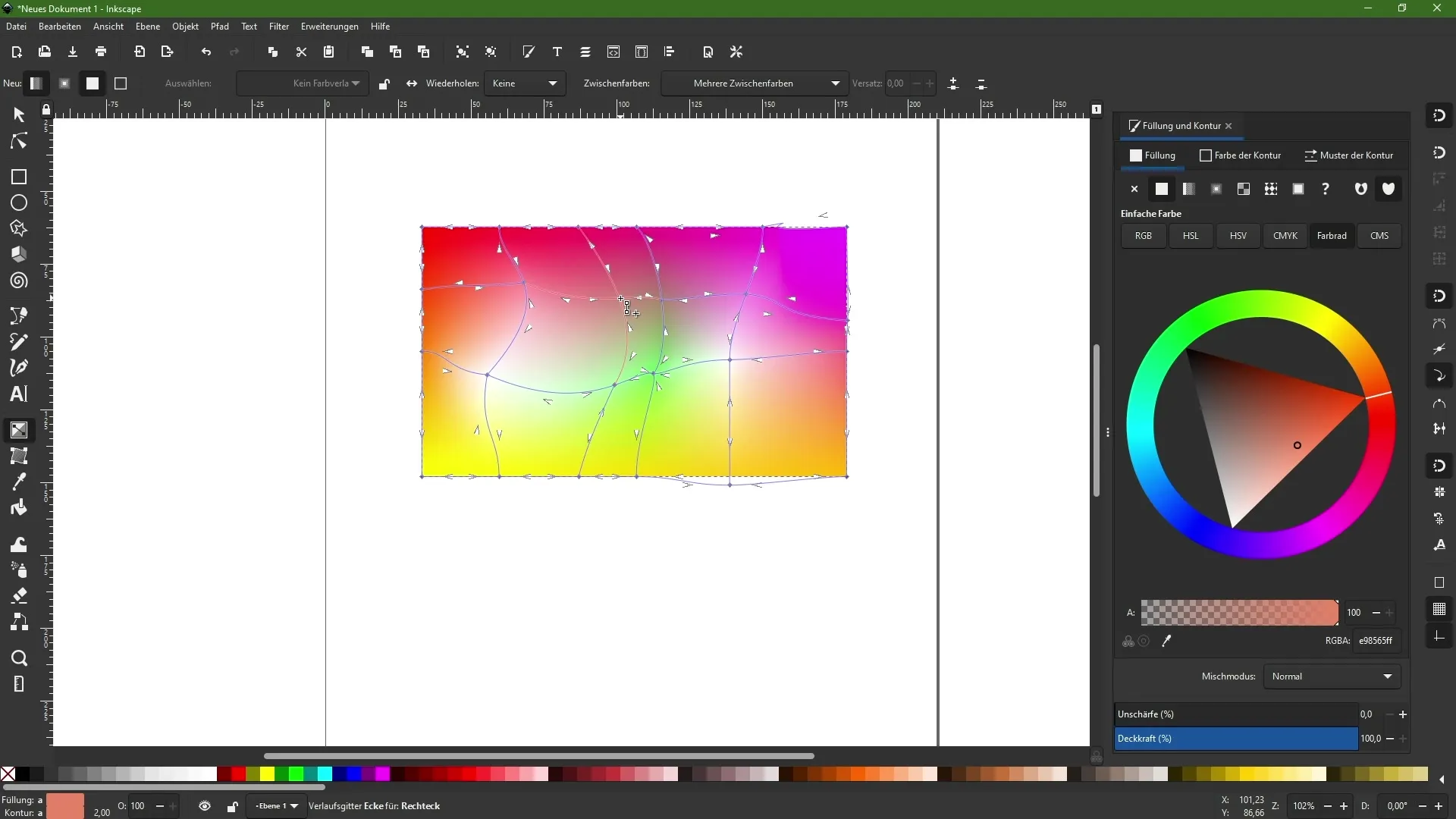 Zvládni nástroj Mriežka v programe Inkscape pre úžasné prechody