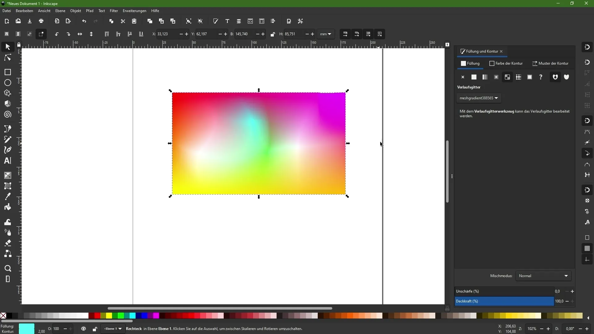 Zvládni nástroj mriežky v programe Inkscape pre impresívne prechody