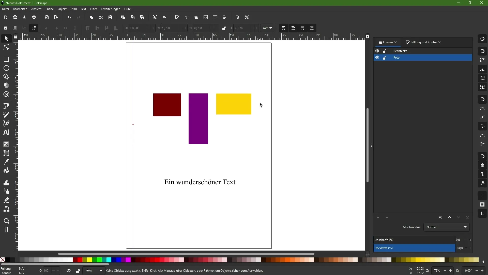 Align and distribute objects precisely in Inkscape