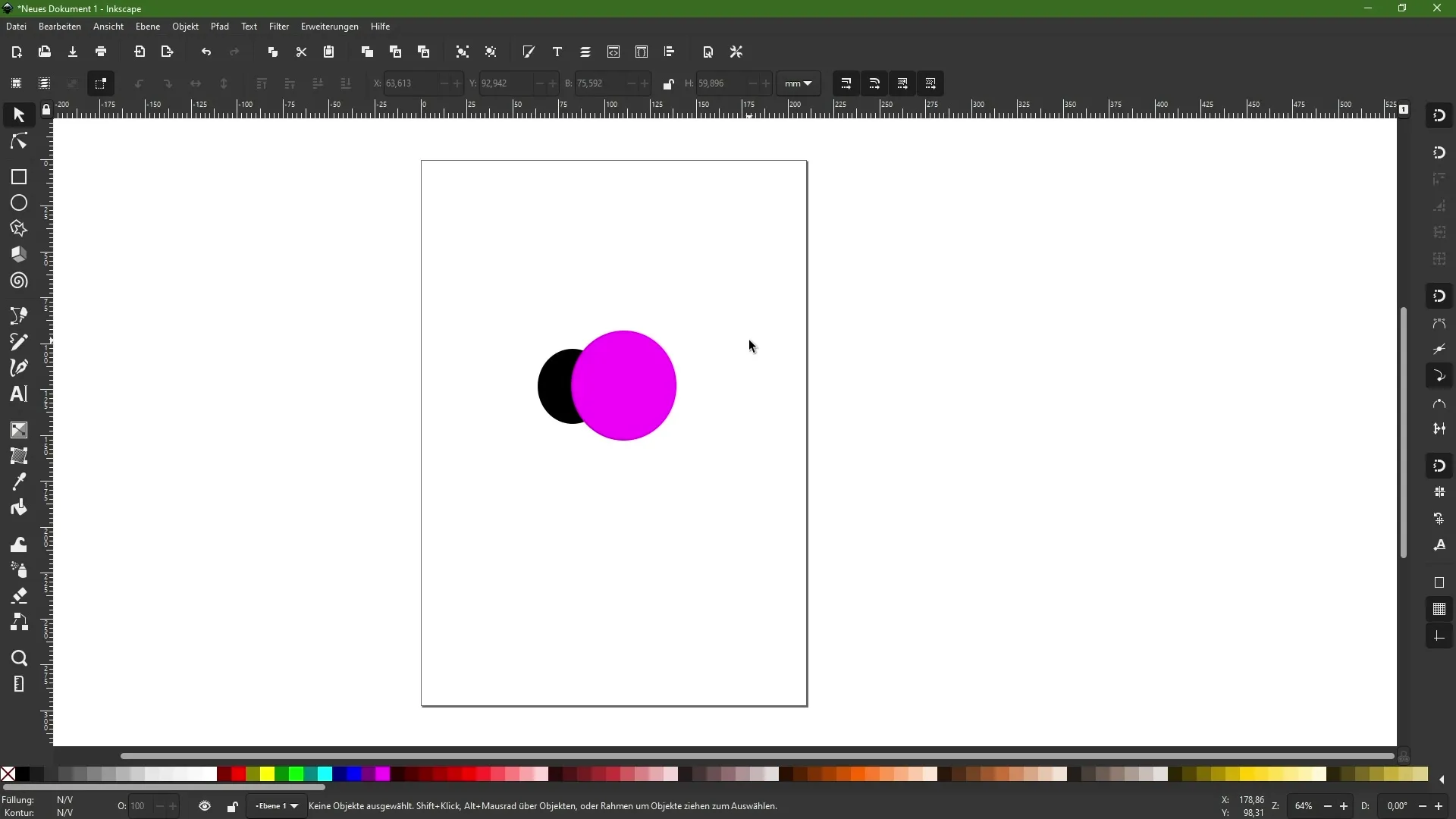 Combining objects in Inkscape - step-by-step guide