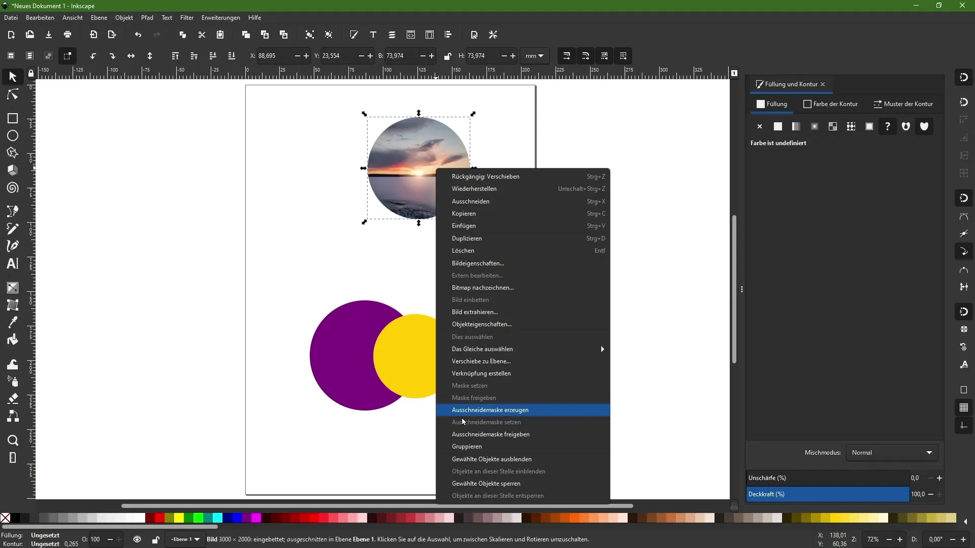 Maskers en uitsnijpaden in Inkscape effectief gebruiken