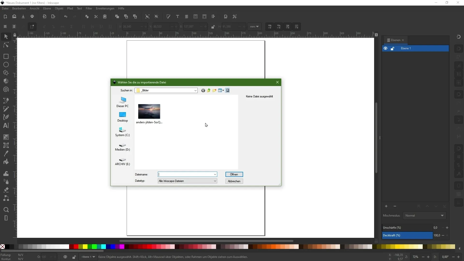 Use pixel images efficiently in Inkscape