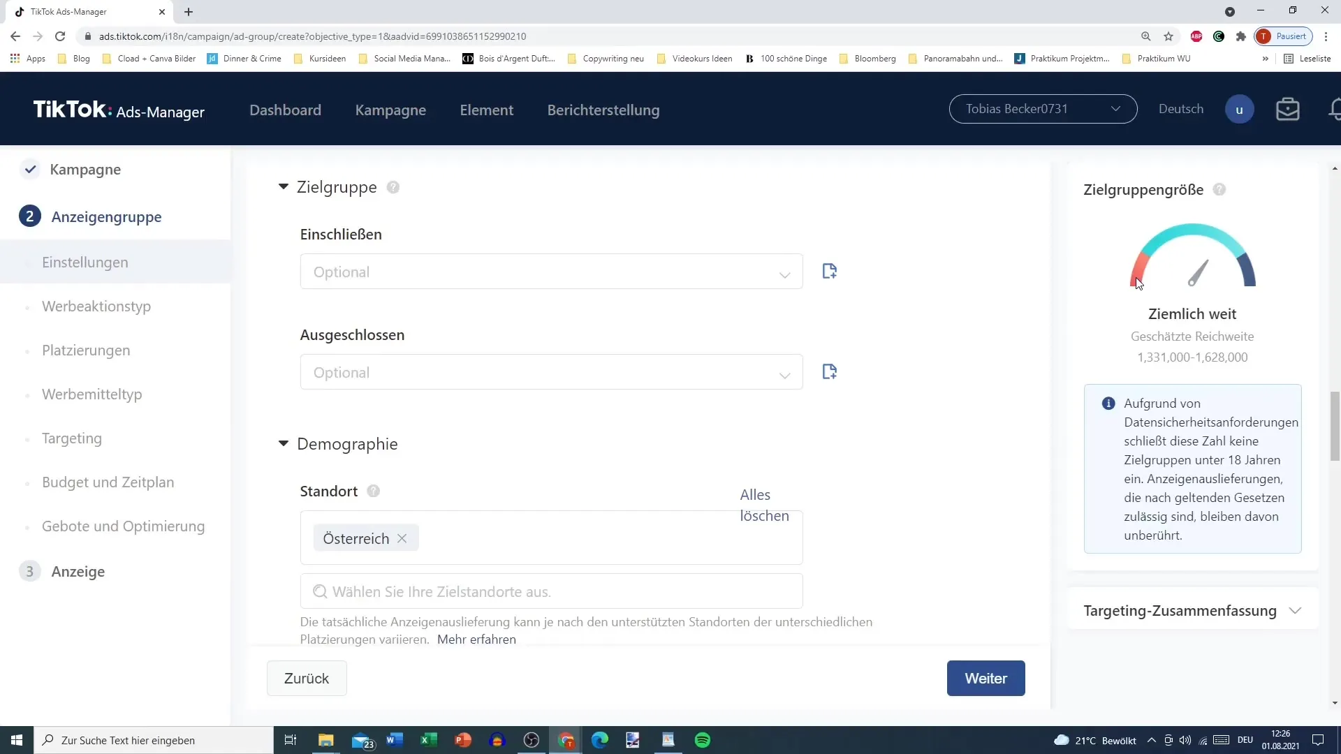 Effektives Targeting für TikTok Ads im Ads-Manager