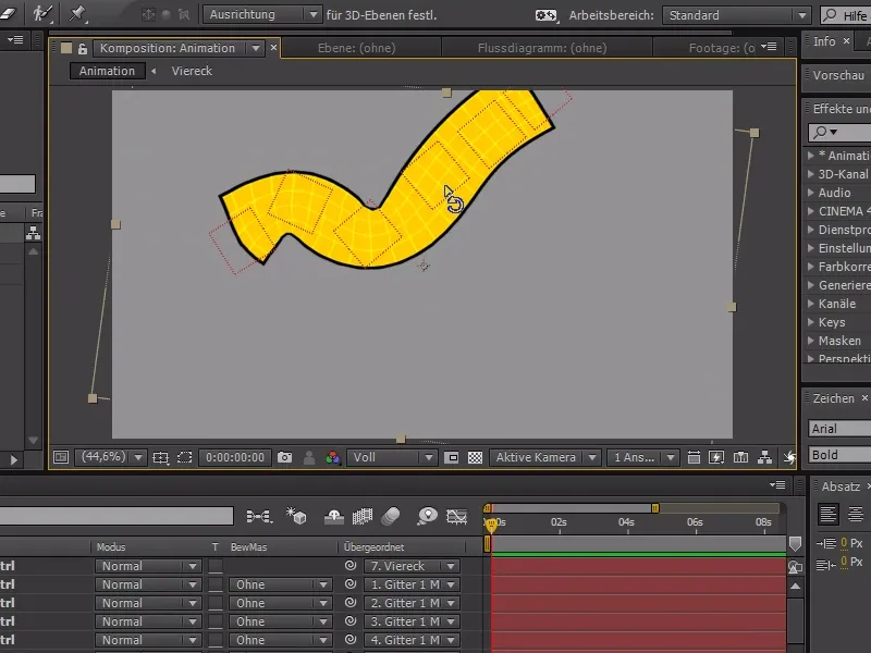 Porady i sztuczki dotyczące animacji w programie After Effects: narzędzie Puppet Tool z obrotami