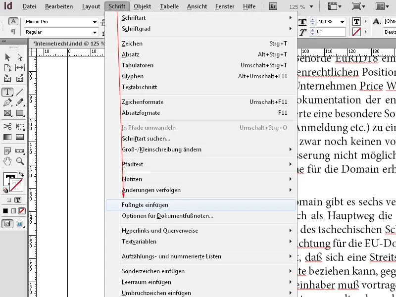 Fußnoten in InDesign