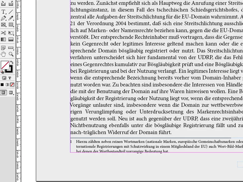 Fußnoten in InDesign