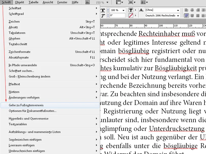 Fußnoten in InDesign