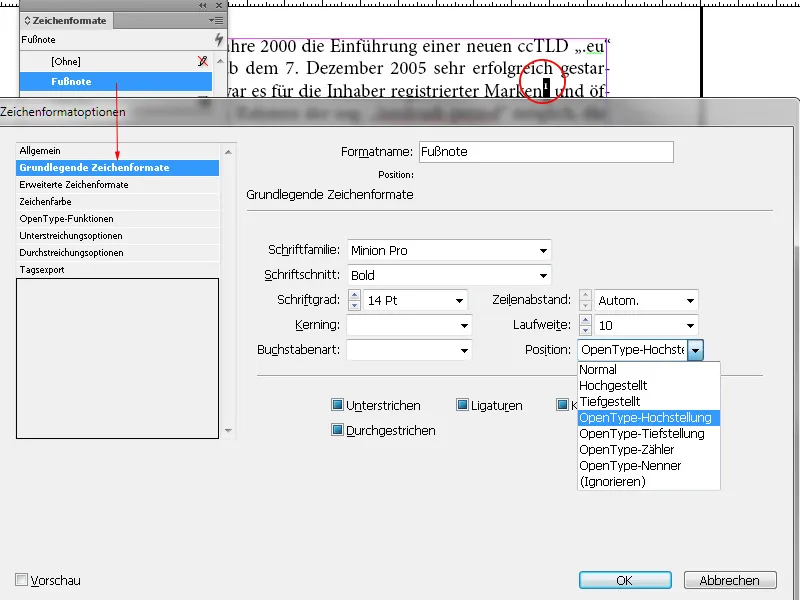 Fußnoten in InDesign