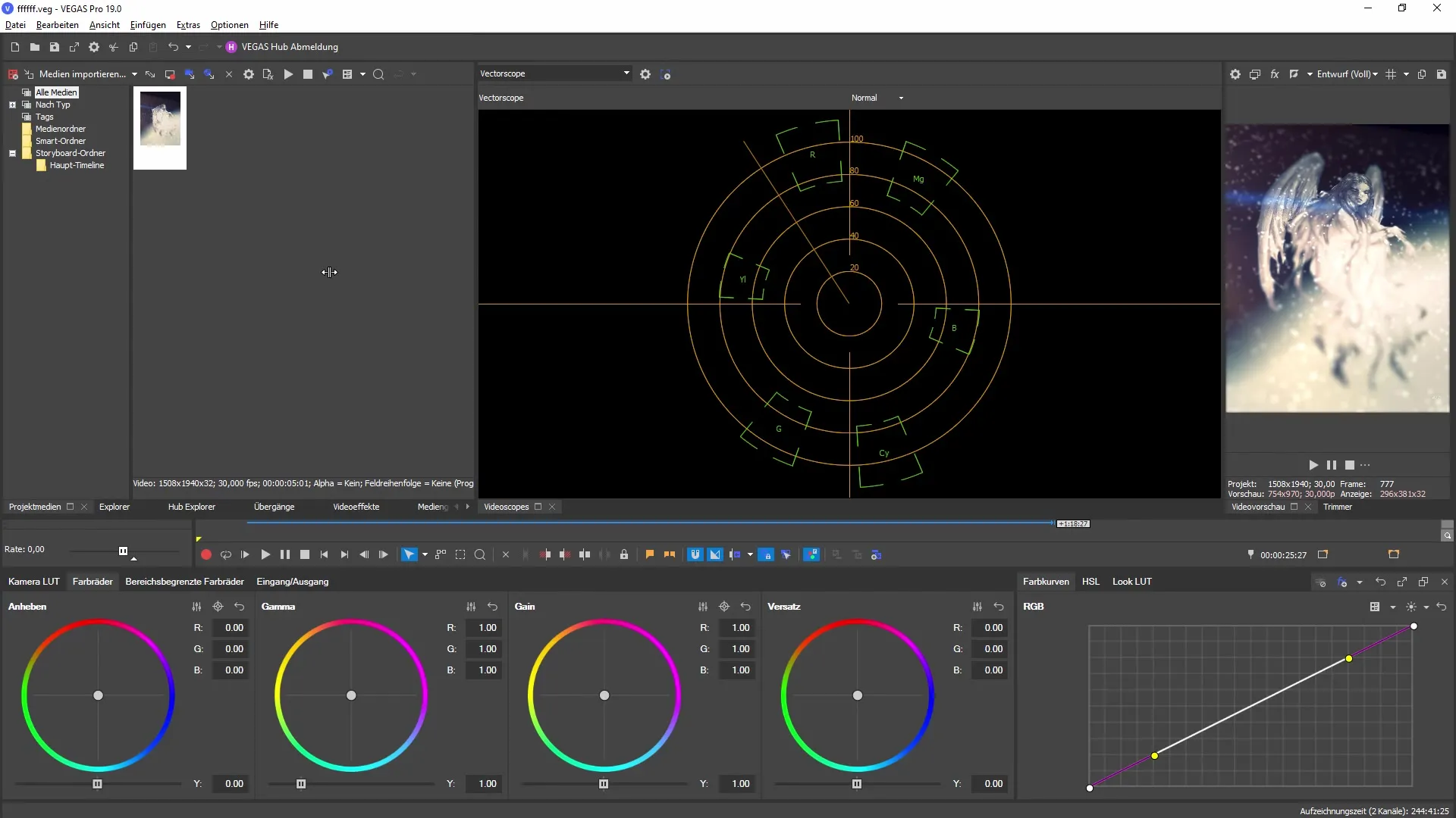 Nouveau panneau de colorimétrie dans VEGAS Pro 19 - Aperçu complet