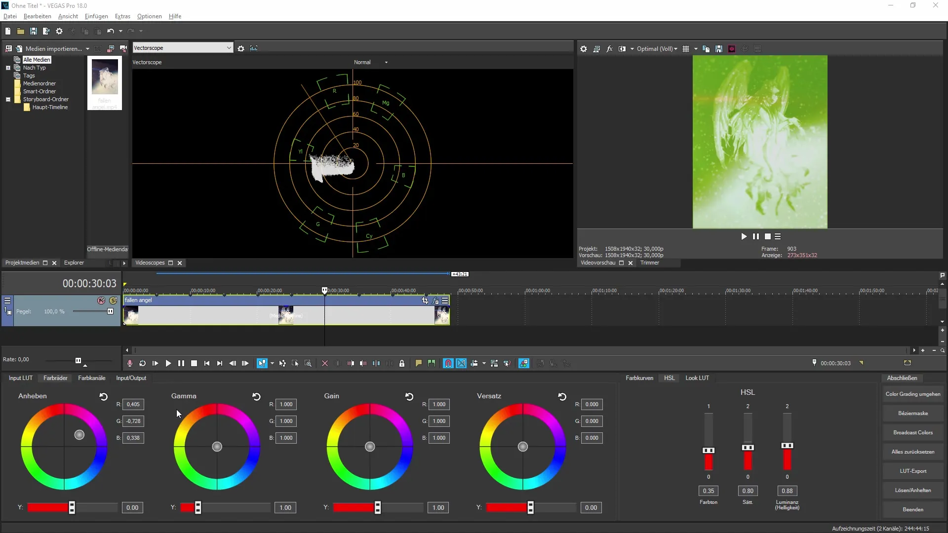 Nytt färgjusteringspanel i VEGAS Pro 19 - Omfattande översikt